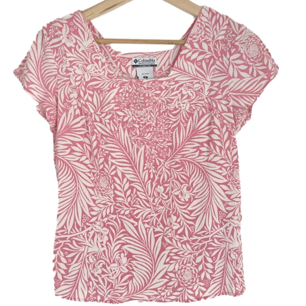 Columbia Shell Top | Pink Hawaiian Print